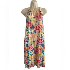 Halter Neck Hawaiian Dress Floral Tropical Medium NWT